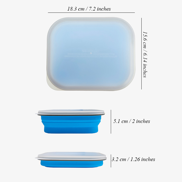 Medium Size Foldable Silicone Food Container 