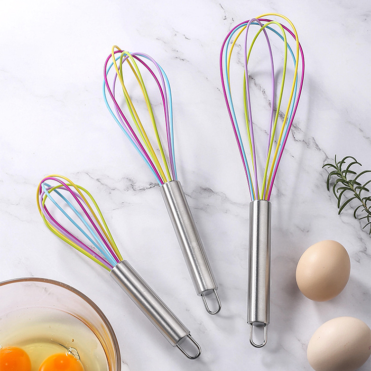Silicone Egg Whisk with Stainless-steel Handle