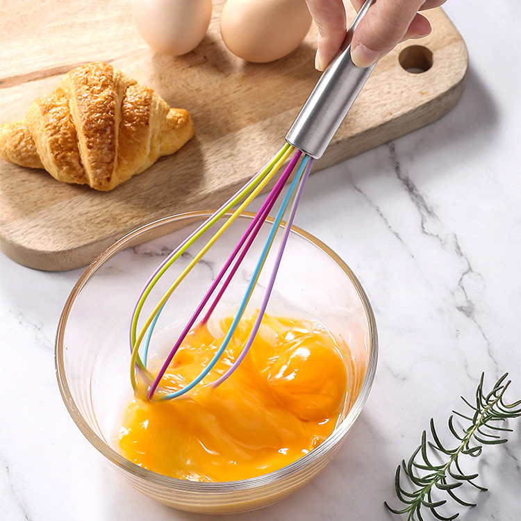 Silicone Egg Whisk with Stainless-steel Handle