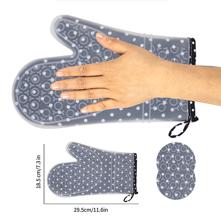 Medium Size 29.5cm/11.6inches Silicone Oven Gloves