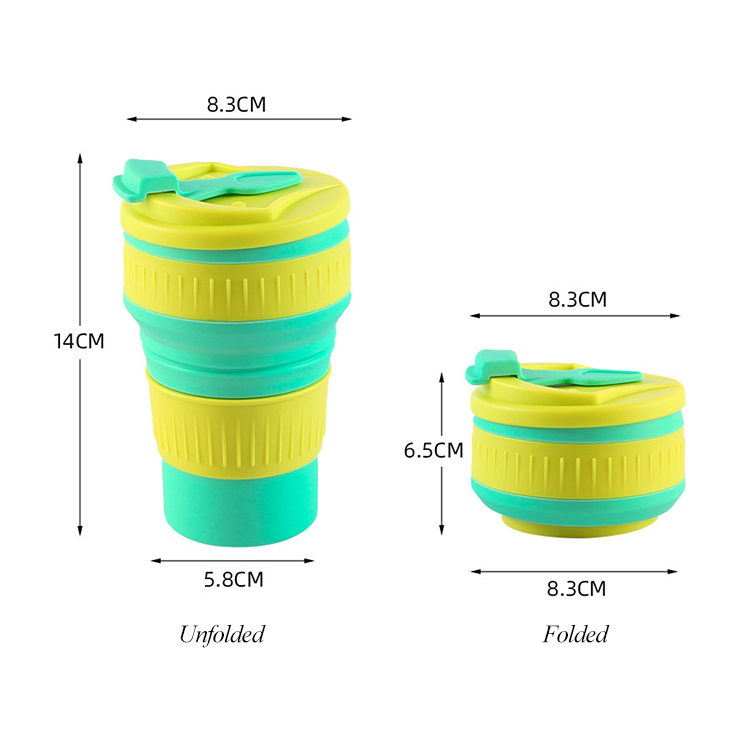 350ml Foldable Silicone Water Bottle