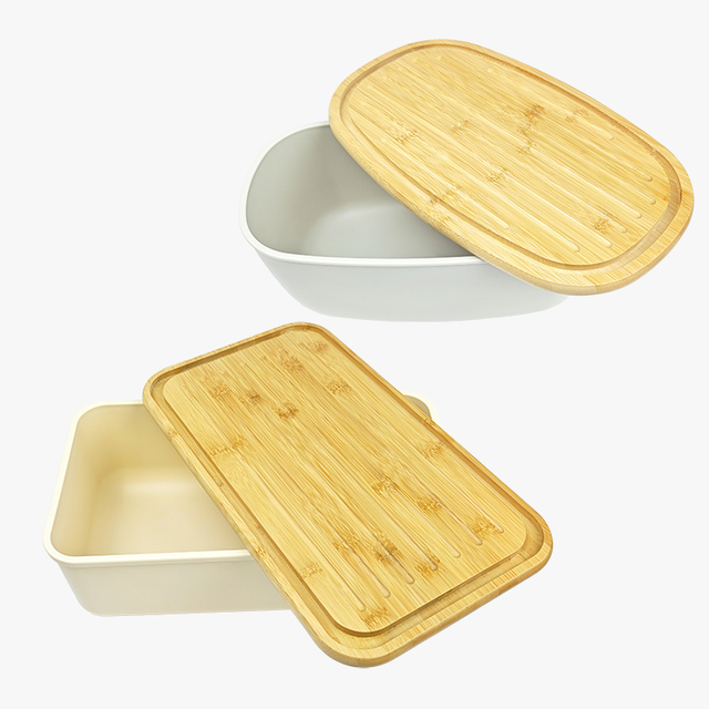 Bread Box with Bamboo Lid